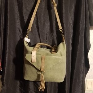 Olive Green TRUE CRAFT Shoulder Bag NWT